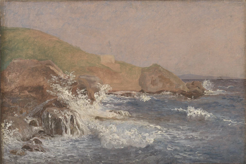 Christen Købke - Mare agitato su una costa rocciosa, 1839, Statens Museum for Kuns, Copenaghen
